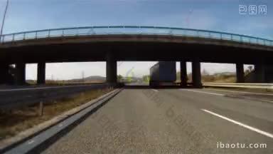 行驶在斯洛伐克的高速公路上，时间流逝
